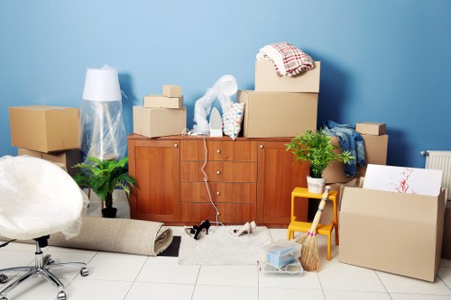 Careful loading of furniture into a removals van
