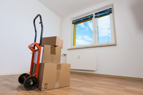 Professional removals crew handling household items carefully